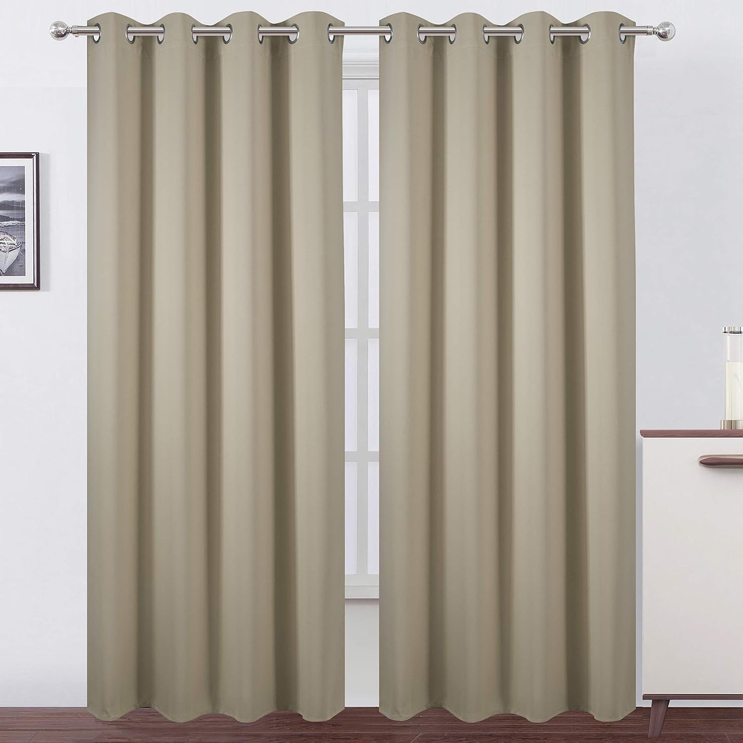 LEMO Blackout Curtains Set of 2 Panels for Room Darkening