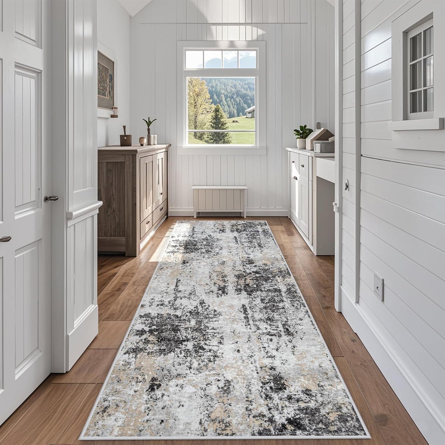 Runner Rug for Hallways Kitchen 2ft 6inx8ft Non Slip Soft Durable