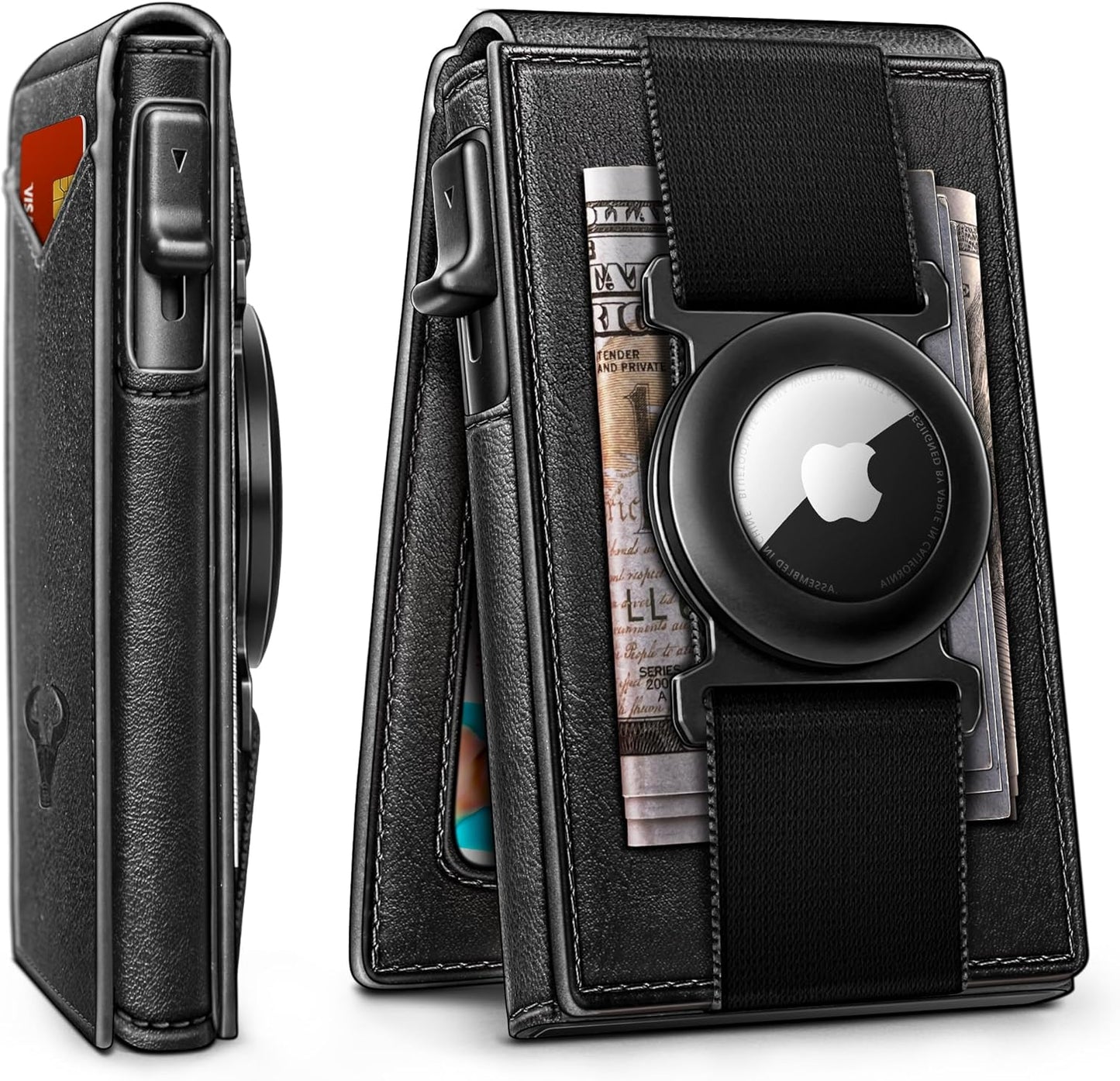 BULLIANT Slim Front Pocket Wallet with Pop-up Card Holder