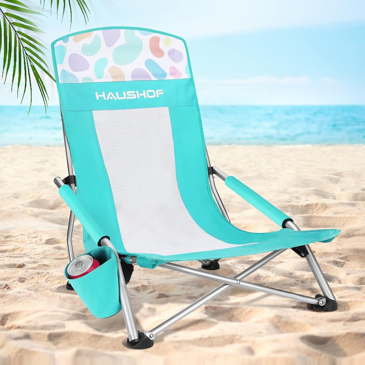 HAUSHOF High Back Beach Chair for Ultimate Outdoor Comfort