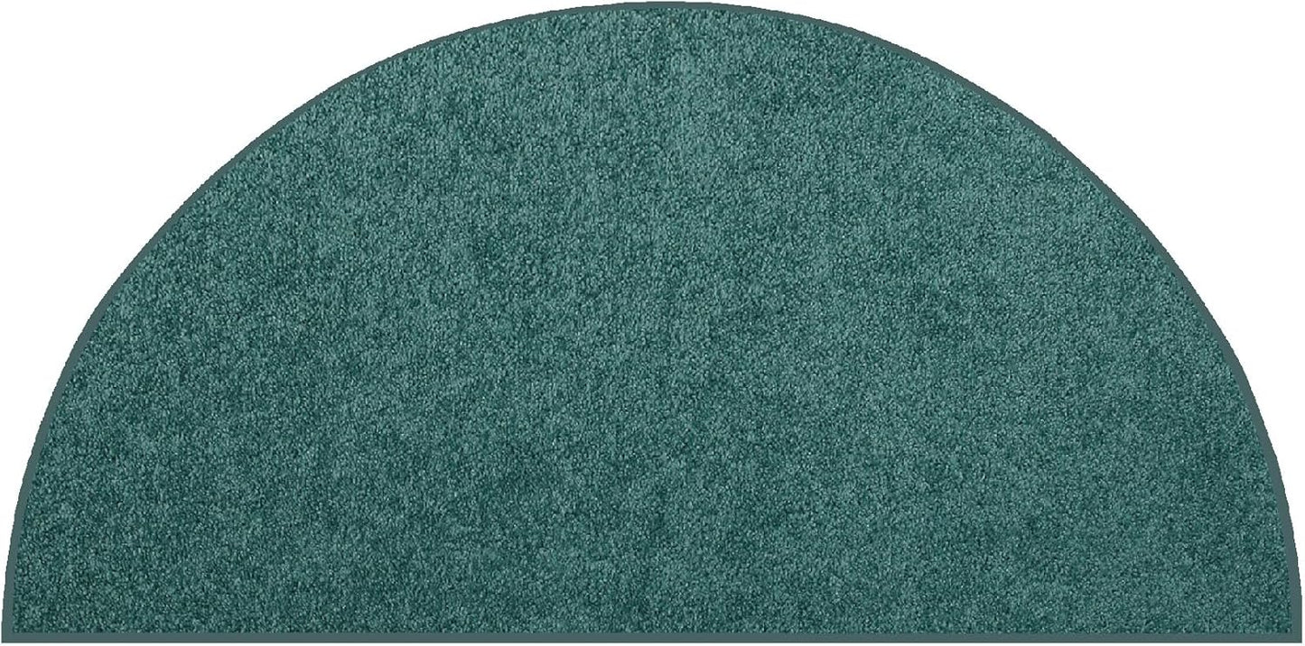 Ambiant Pet Friendly Solid Color Area Rugs Teal for Home