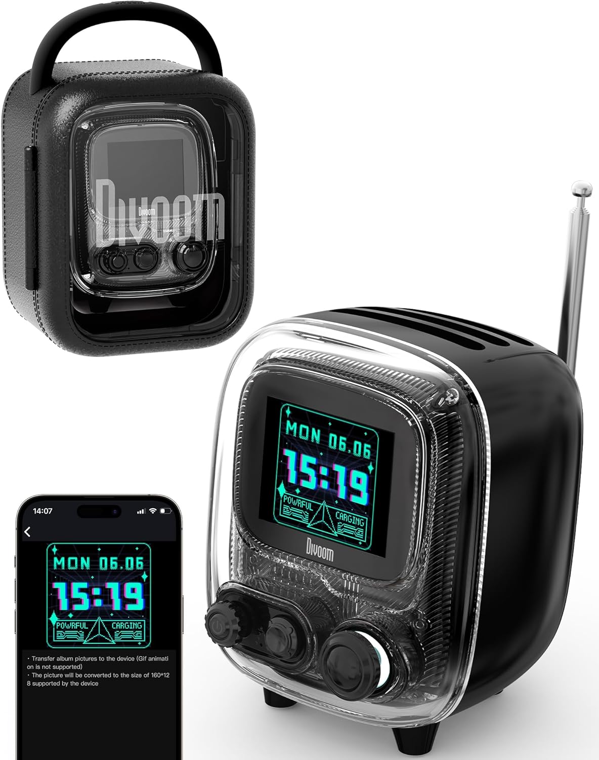 Divoom Tiivoo-2 Portable Bluetooth Speaker with FM Radio