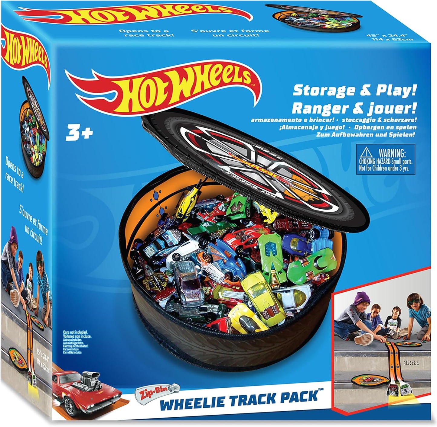 Hot Wheels ZipBin Wheelie Track Pack: Playmat & Storage