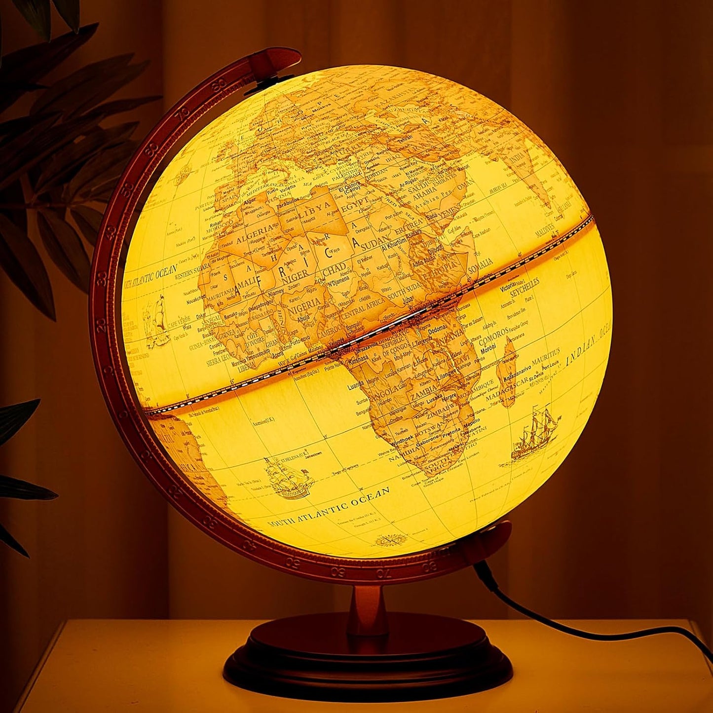 Illuminated 13ft' World Globe for Interactive Learning and Decor