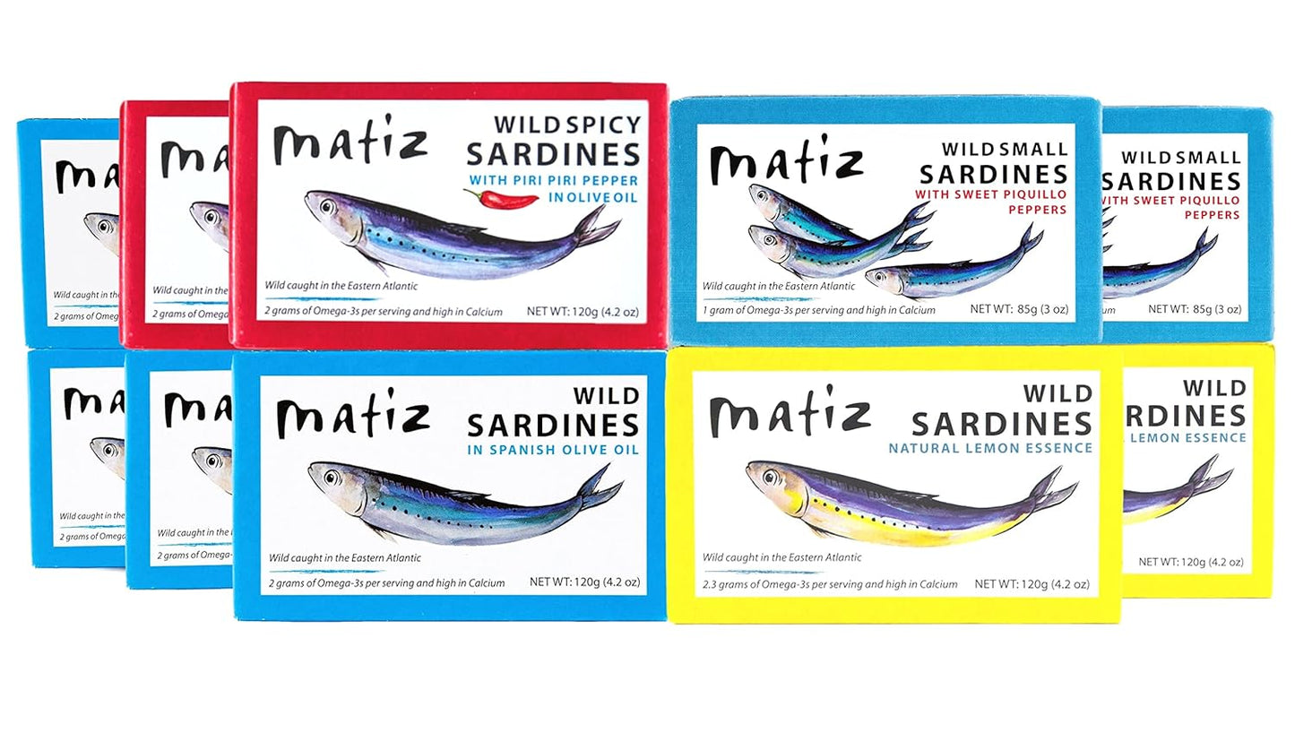 Matiz Sardines Variety Pack - Wild Caught Flavors in Olive Oil