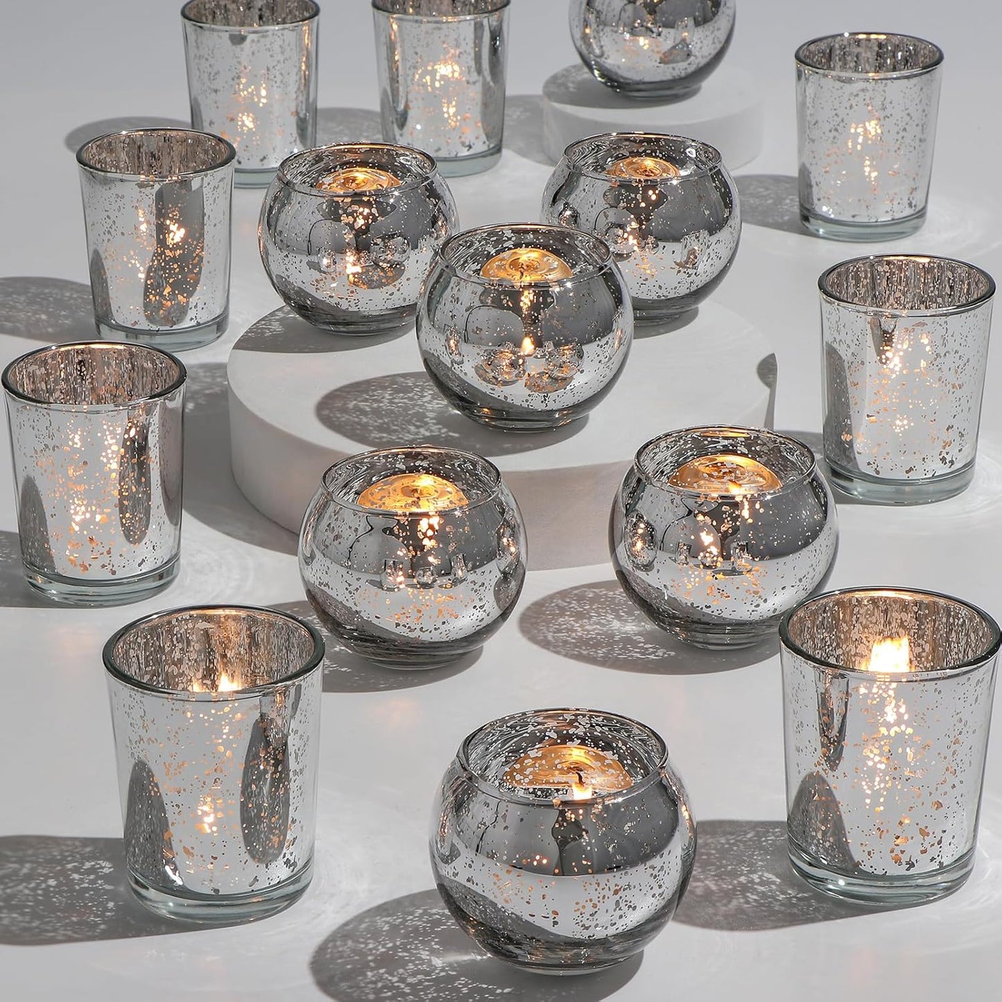 48PCS Assorted Votive Candle Holders for Party and Wedding Decor