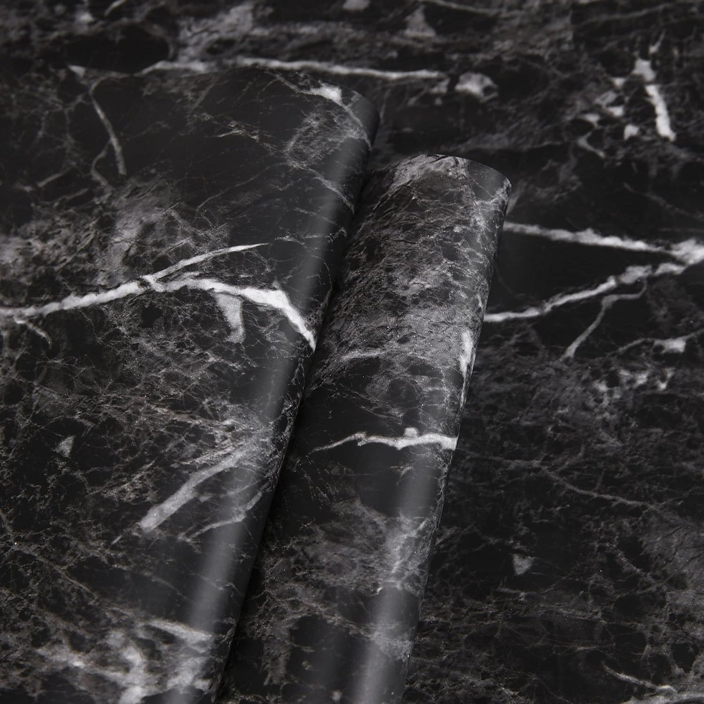 Black Marble Peel and Stick Wallpaper for Kitchen and Bathroom
