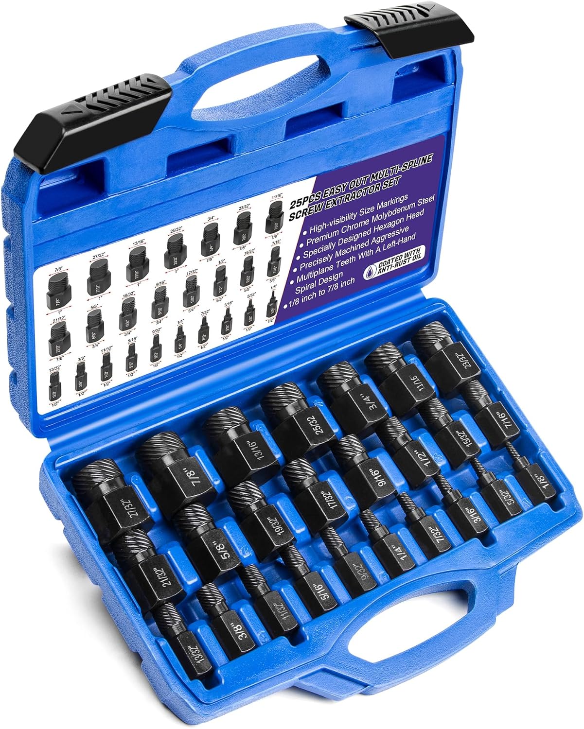 LLNDEI Screw Extractor Set for Easy Out Bolt Extraction