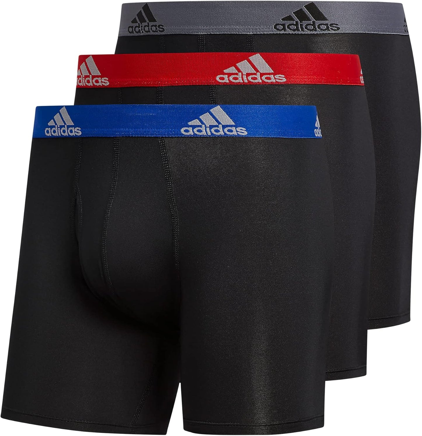 adidas Men's Microfiber 3-Pack Boxer Briefs for Ultimate Comfort