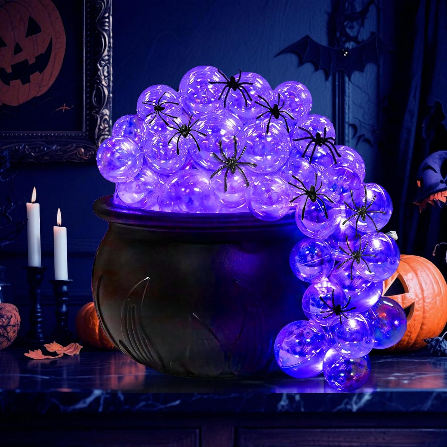 DIY Bubbling Cauldron Set for Spooky Halloween Decor Fun