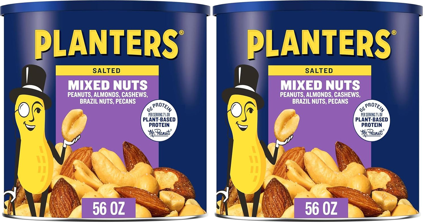 PLANTERS Salted Mixed Nuts - Perfect Party Snack for Everyone