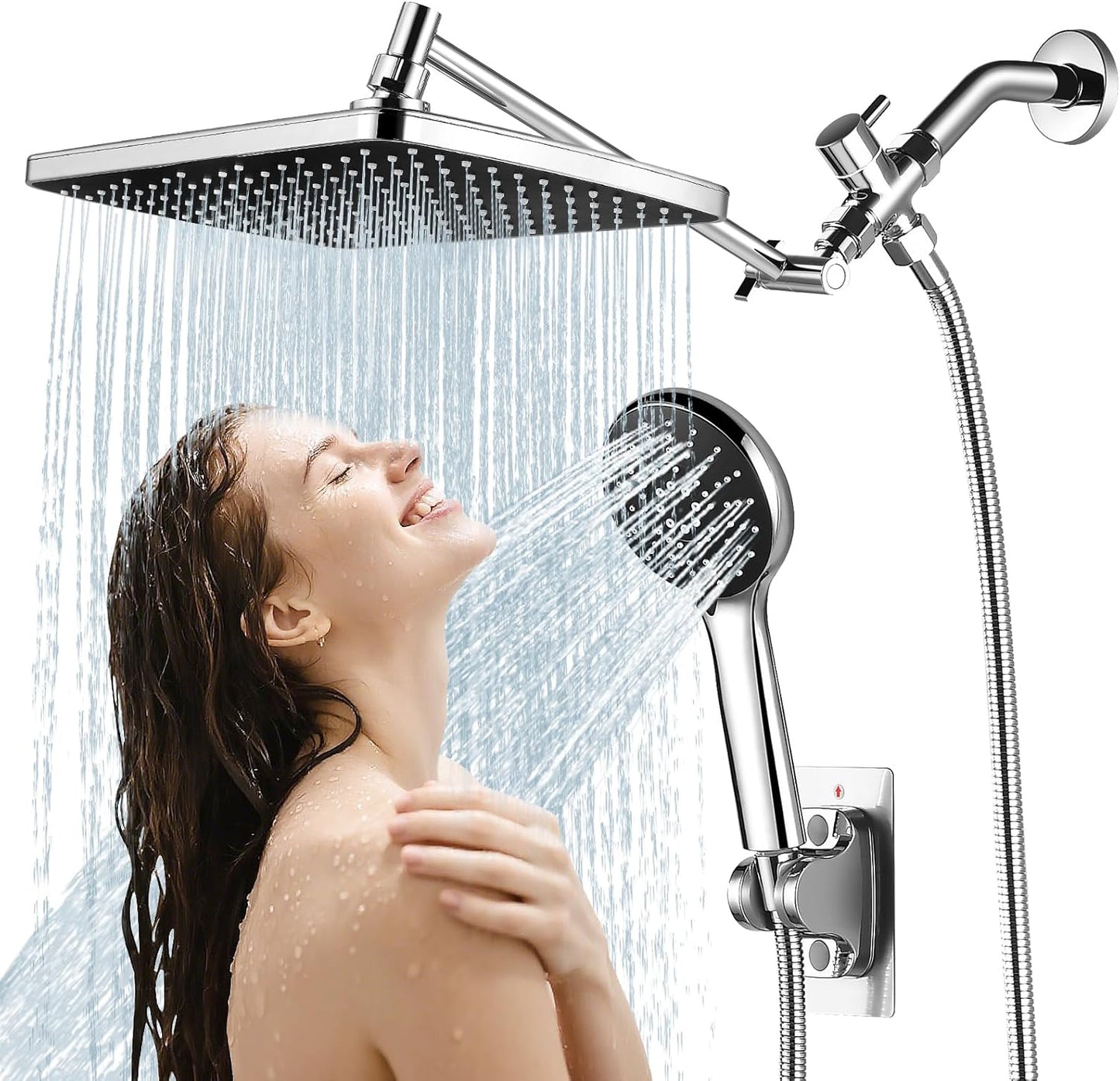 Shower Head with Handheld Combo for Luxurious Rain Experience