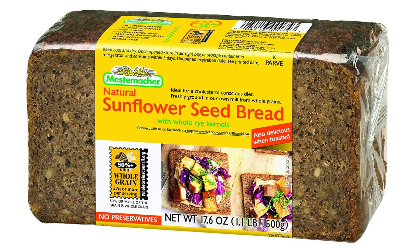 Mestemacher Sunflower Seed Bread - Healthy and Delicious Choice