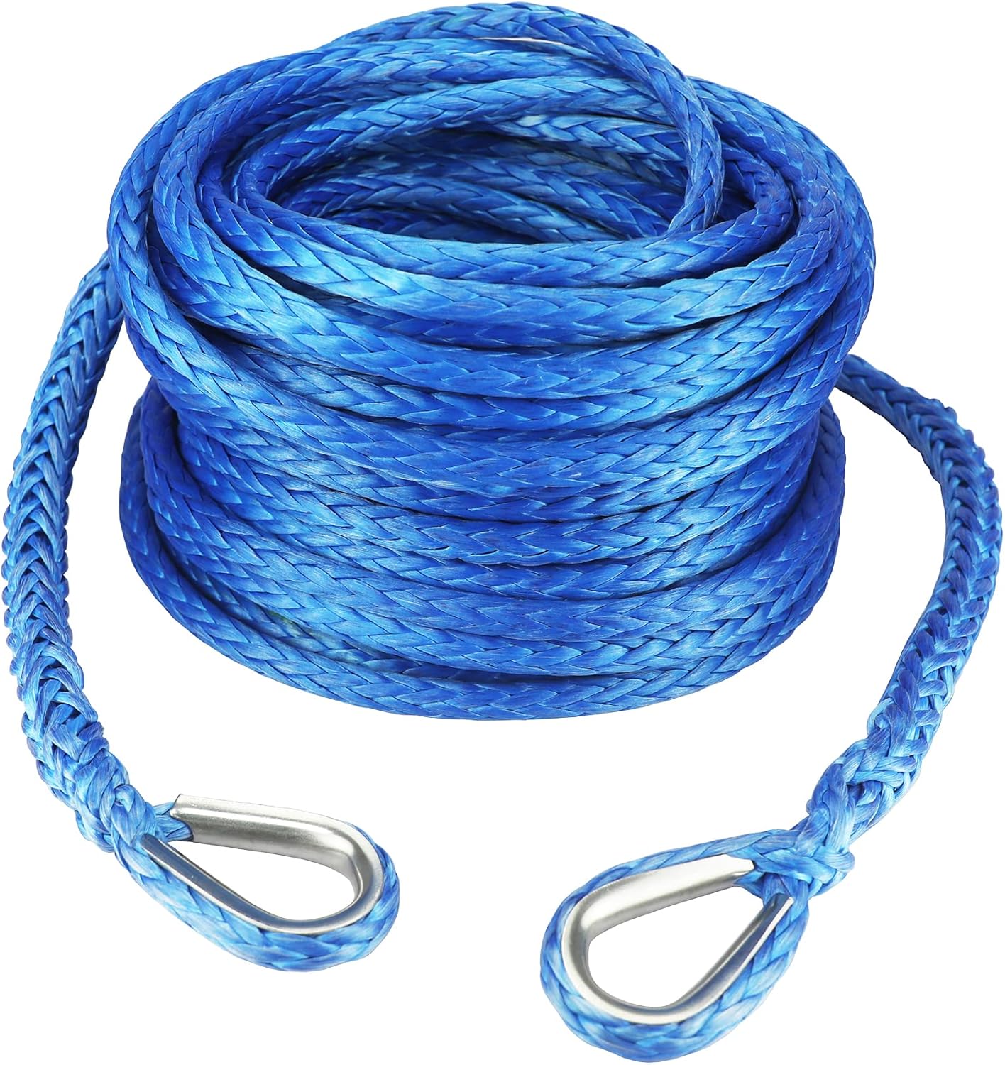 Ucreative 3/8 Inch Synthetic Winch Extension Rope for Off Road