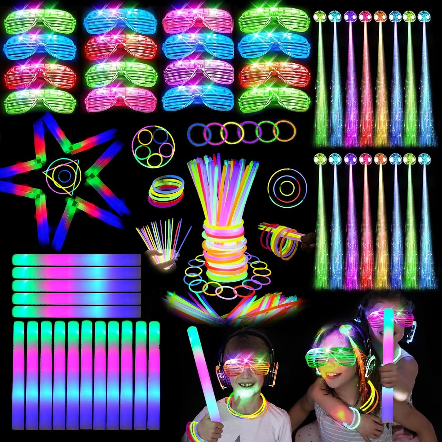 148 PCS Glow in the Dark Party Supplies for Ultimate Fun