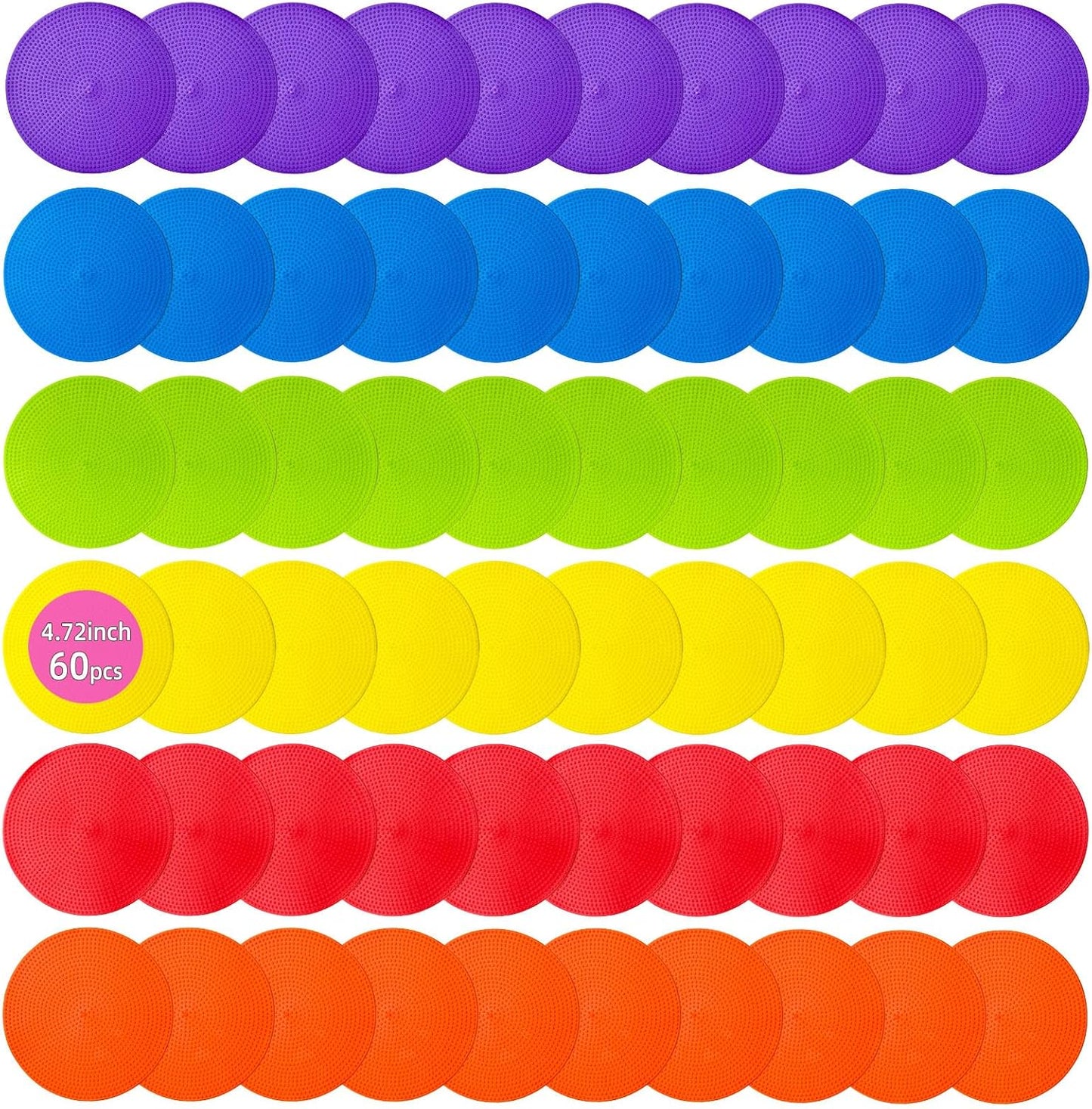 Spot Markers for Sports Training - Non Slip Rubber Floor Dots