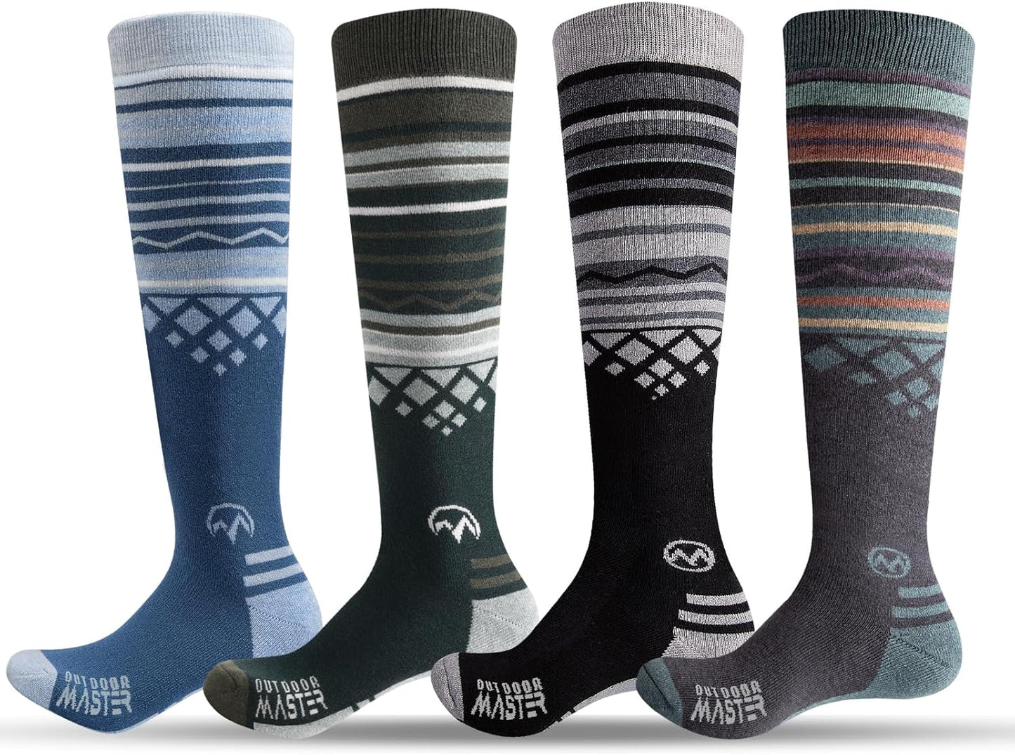 Non-Slip Merino Ski Socks 2-Pack by OutdoorMaster