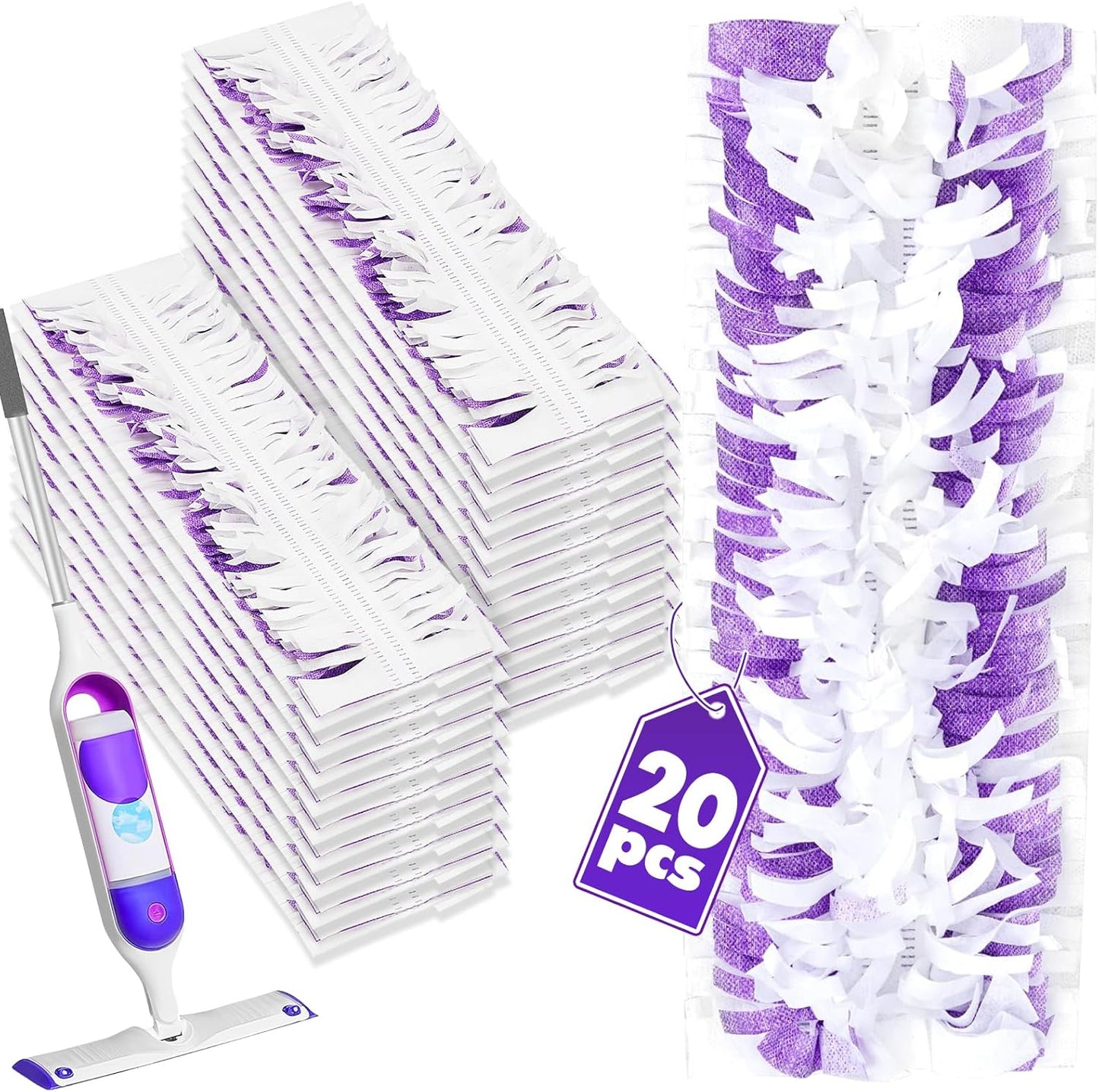 Aicipow 20 Count Swiffer Power Mop Pads - Ultimate Clean!