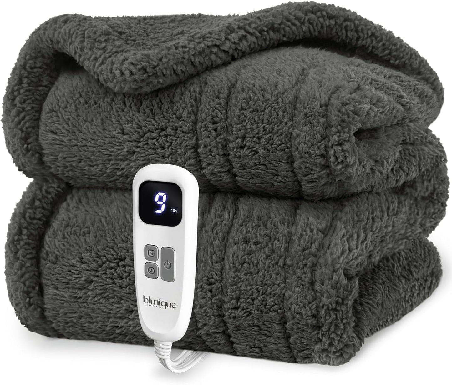 Heated Blanket Throw - Fast Heating Double Sided Sherpa Cozy