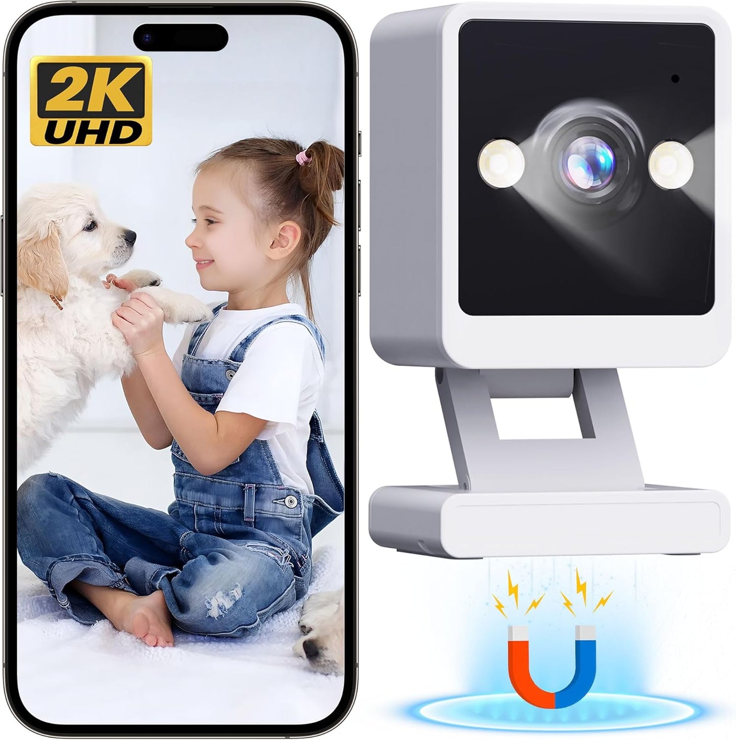 2K Color Night Vision Camera for Home Security with 2-Way Audio