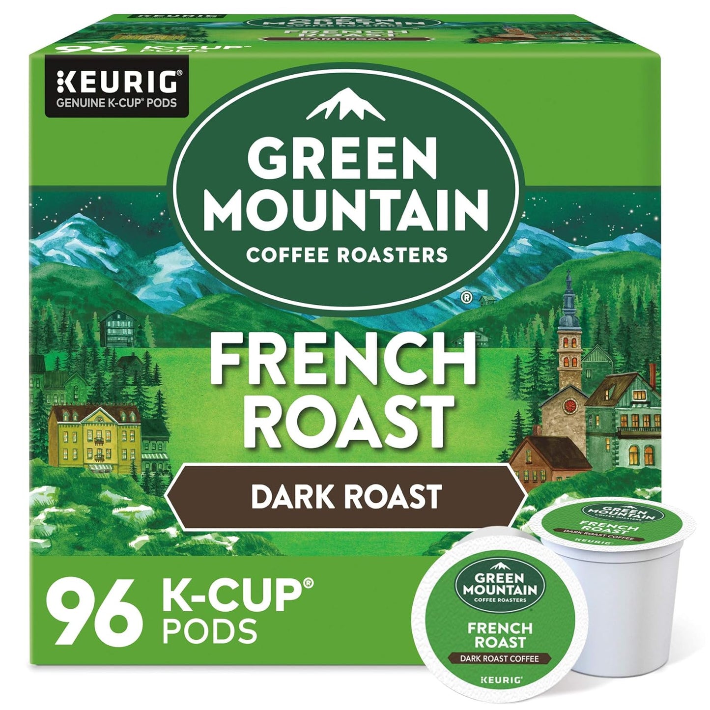 Bold & Intense Dark Roast: Green Mountain K-Cup Pods - 96 ct