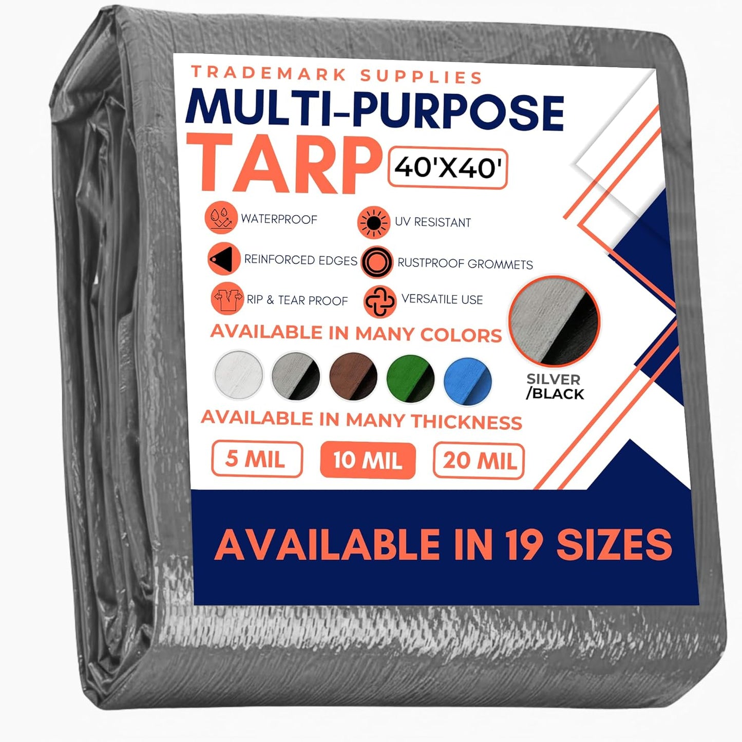 Heavy Duty Waterproof Tarp Cover 40X40 for All Your Needs