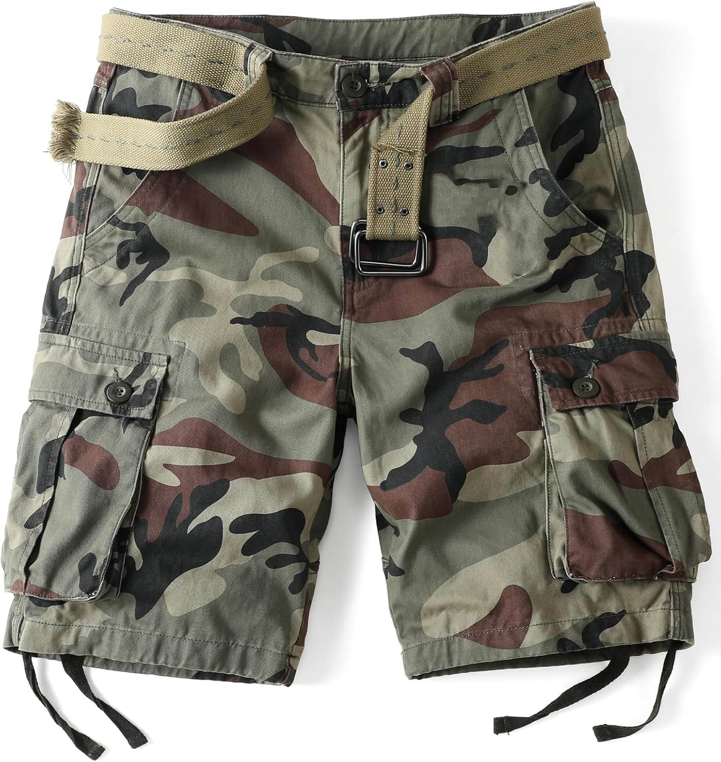 Camo Cargo Shorts for Men - Comfortable Cotton Outdoor Wear