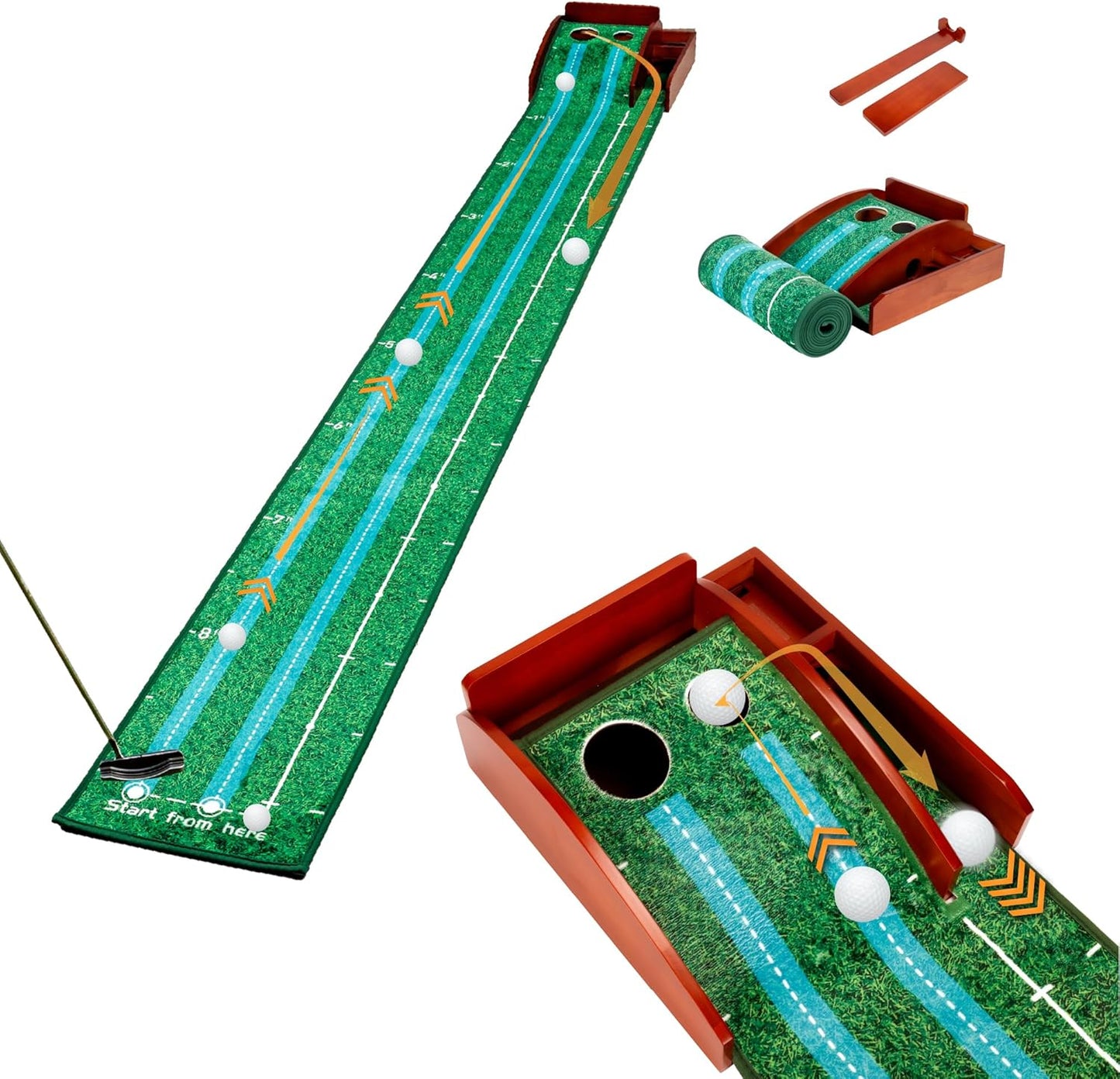 Electric Ball Return Indoor Putting Green
