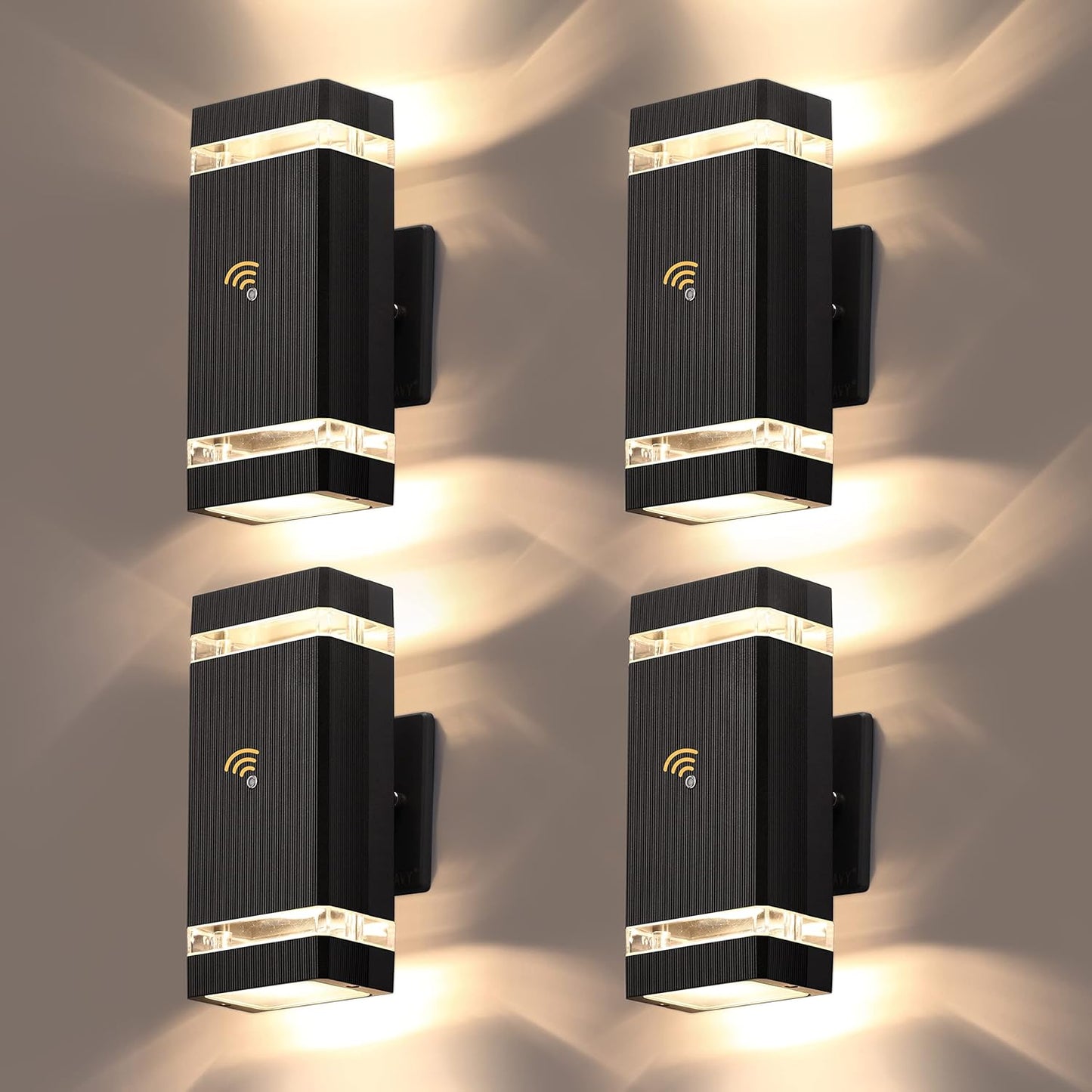 Dusk to Dawn Outdoor Lighting by LMP - 4 Pack Wall Sconce