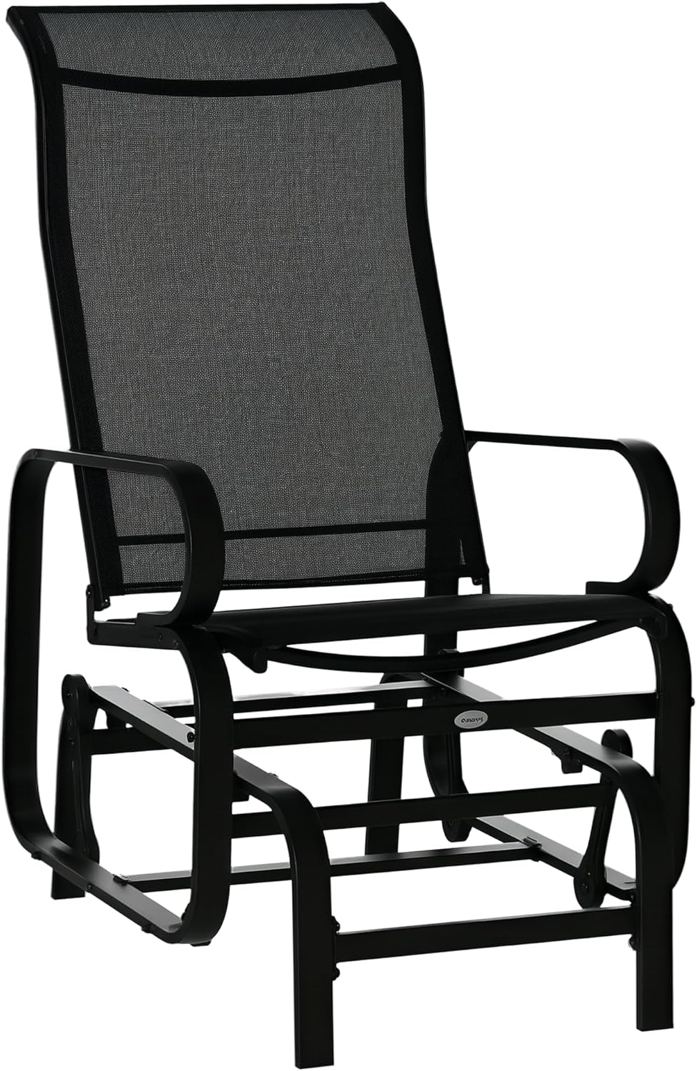 Outdoor Glider Chair with Smooth Rocking Mechanism for Patio