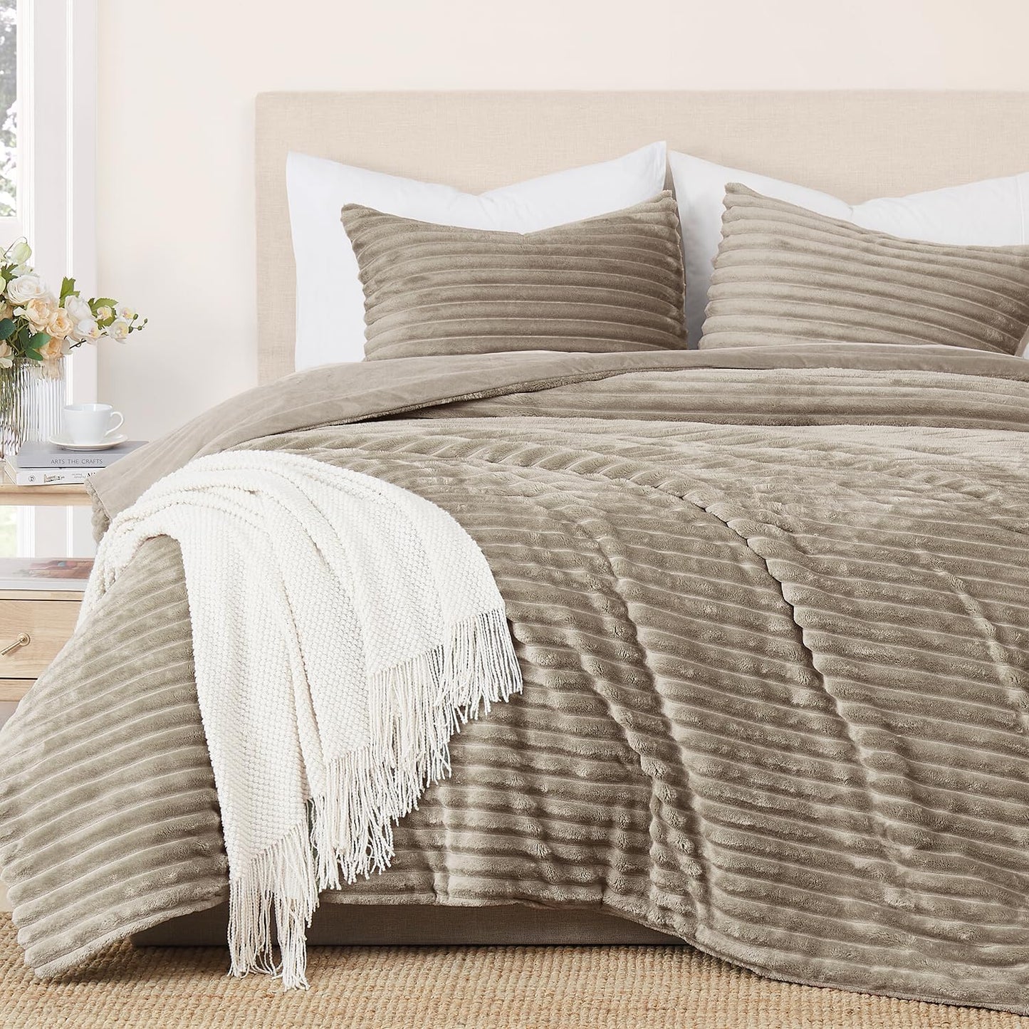 Geniospin Fleece Twin Comforter Set for Cozy All Season Comfort