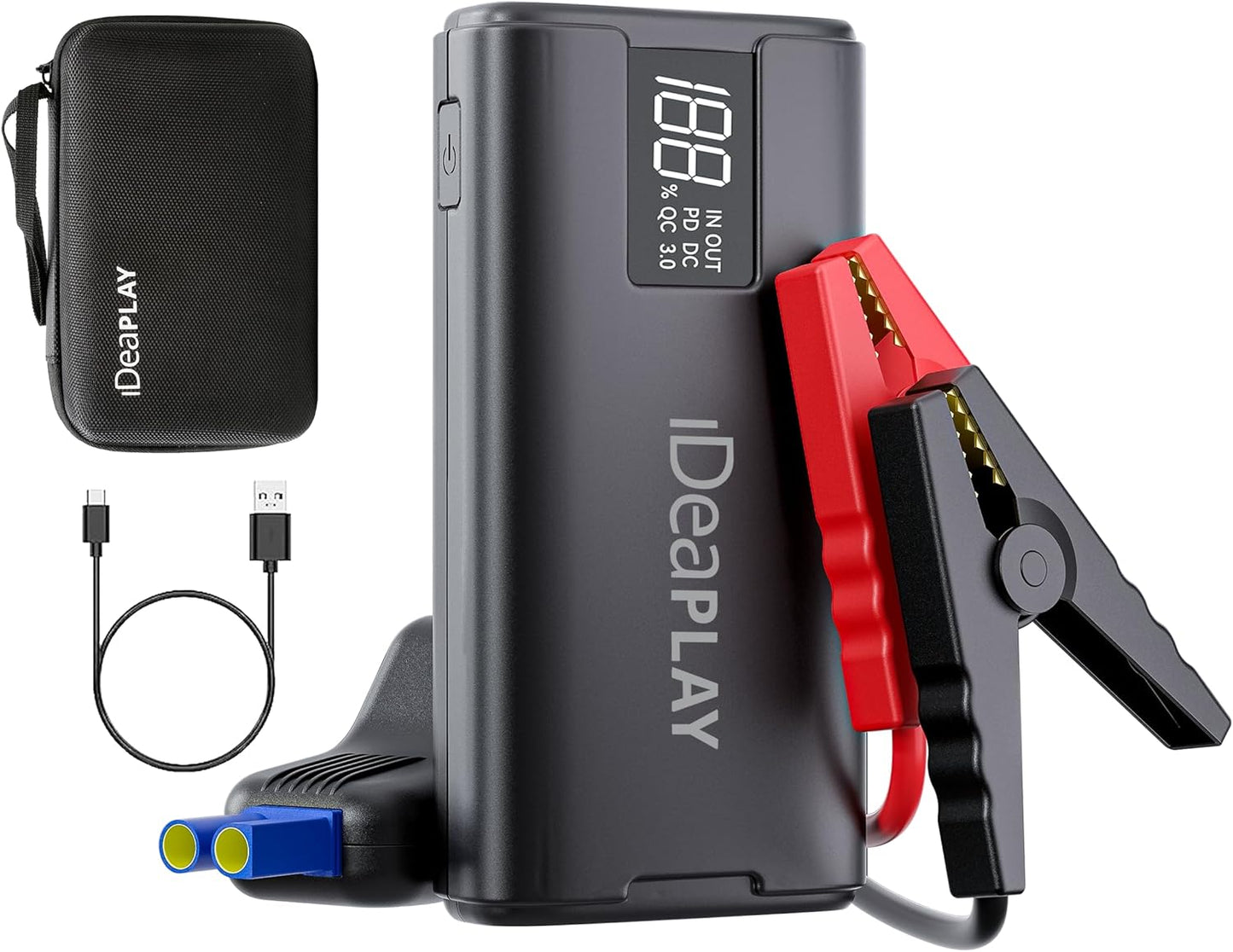 IDEAPLAY J10 Jump Starter: Powerful 2000A for Easy Car Boost