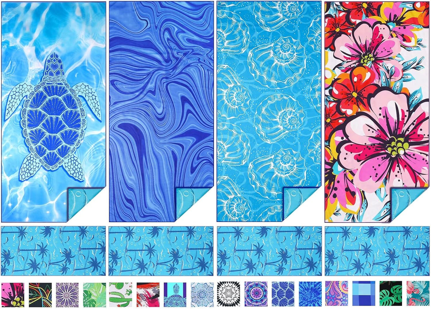 Oversized Microfiber Beach Towel 71x32 Quick Dry Lightweight
