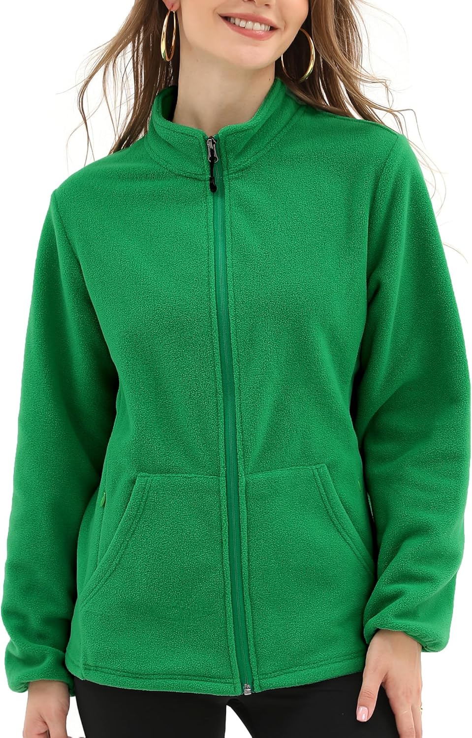 Argstar Women's Fleece Jacket with 6 Pockets for Comfort