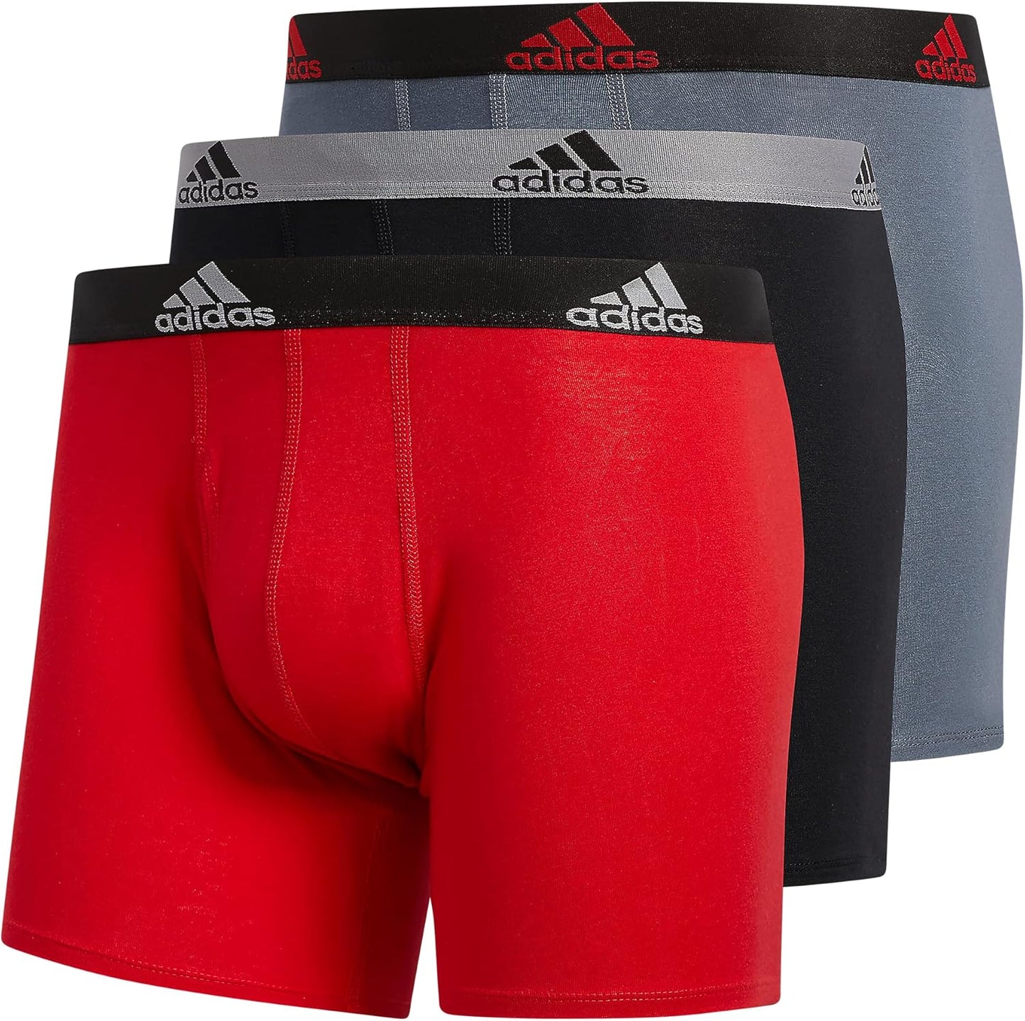 adidas Men's Performance Stretch Cotton Boxer Briefs for Comfort