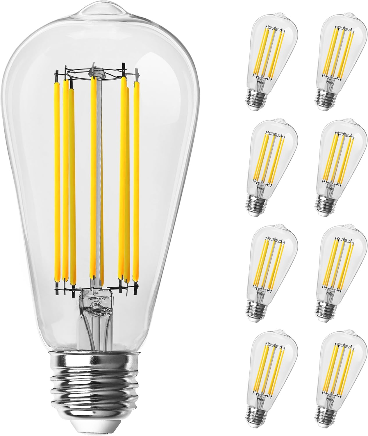 Vintage Edison LED Light Bulbs - Dimmable Soft White 2700K