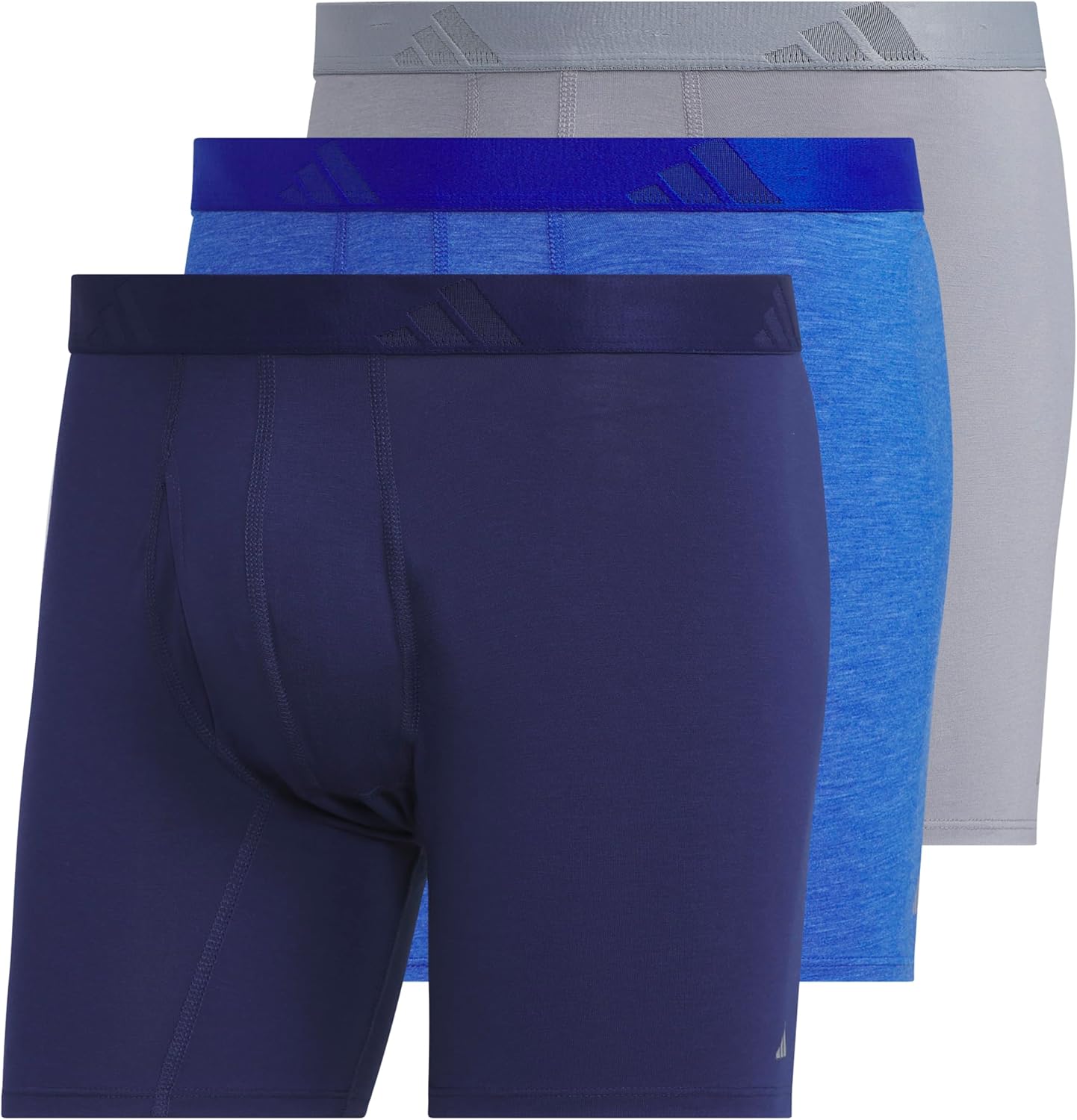 adidas Men's Boxer Brief Underwear 3-Pack for Luxe Comfort