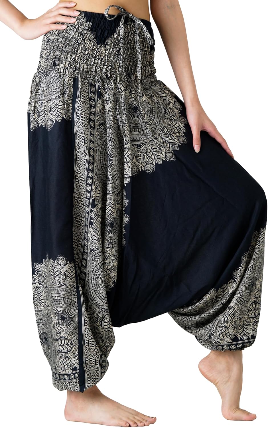 B BANGKOK PANTS Women's Harem Pants Jumpsuit for Comfort