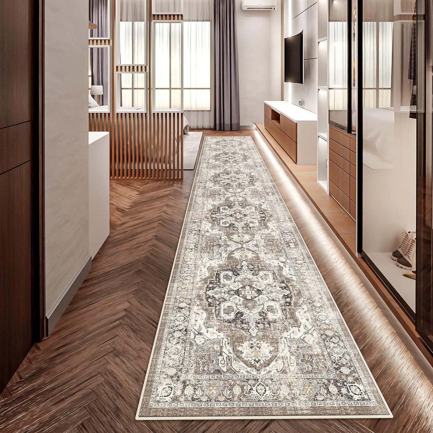 YOUFORTONG 2x12 Runner Rug for Hallways - Soft Non Slip Design