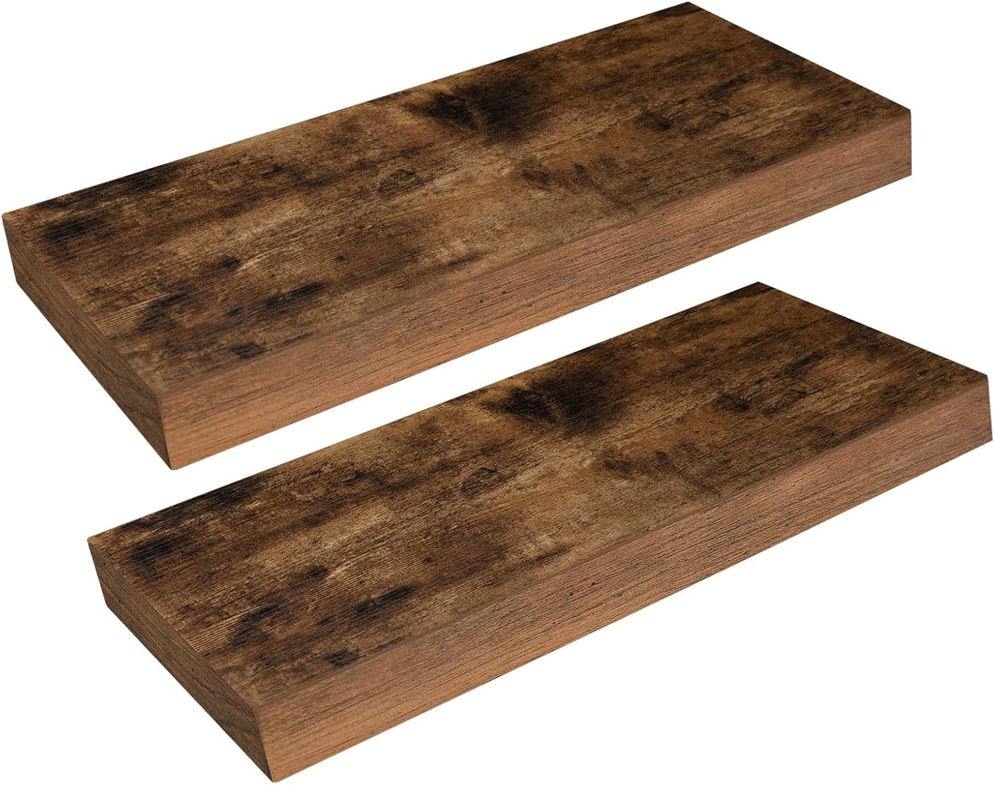 HOOBRO Floating Shelves for Wall - Rustic Brown Wall Mounted Set
