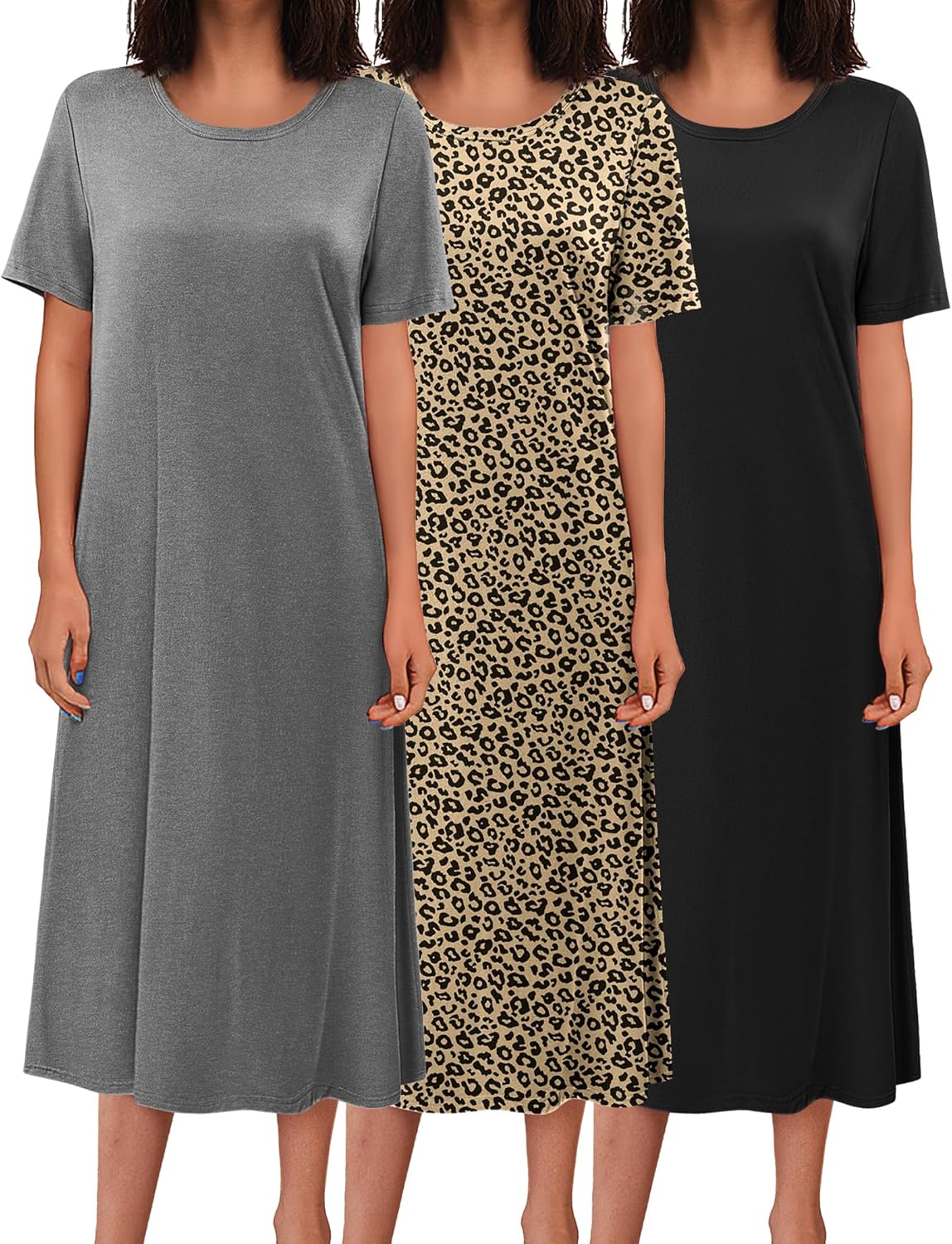 Ekouaer Long Nightgowns for Women - Soft Plus Size Sleepwear
