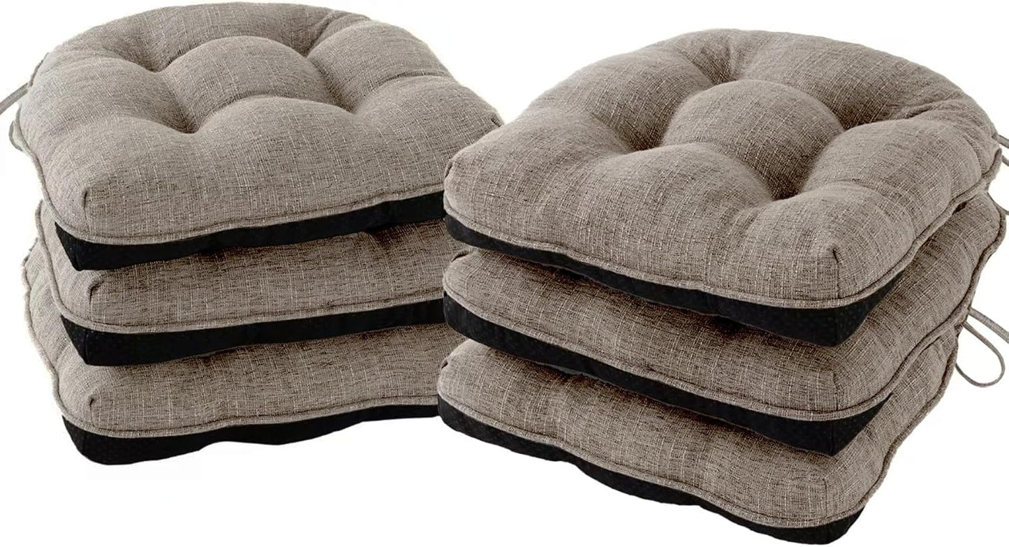 Chair Cushions for Dining Chairs Set of 6 with Non Slip Backing