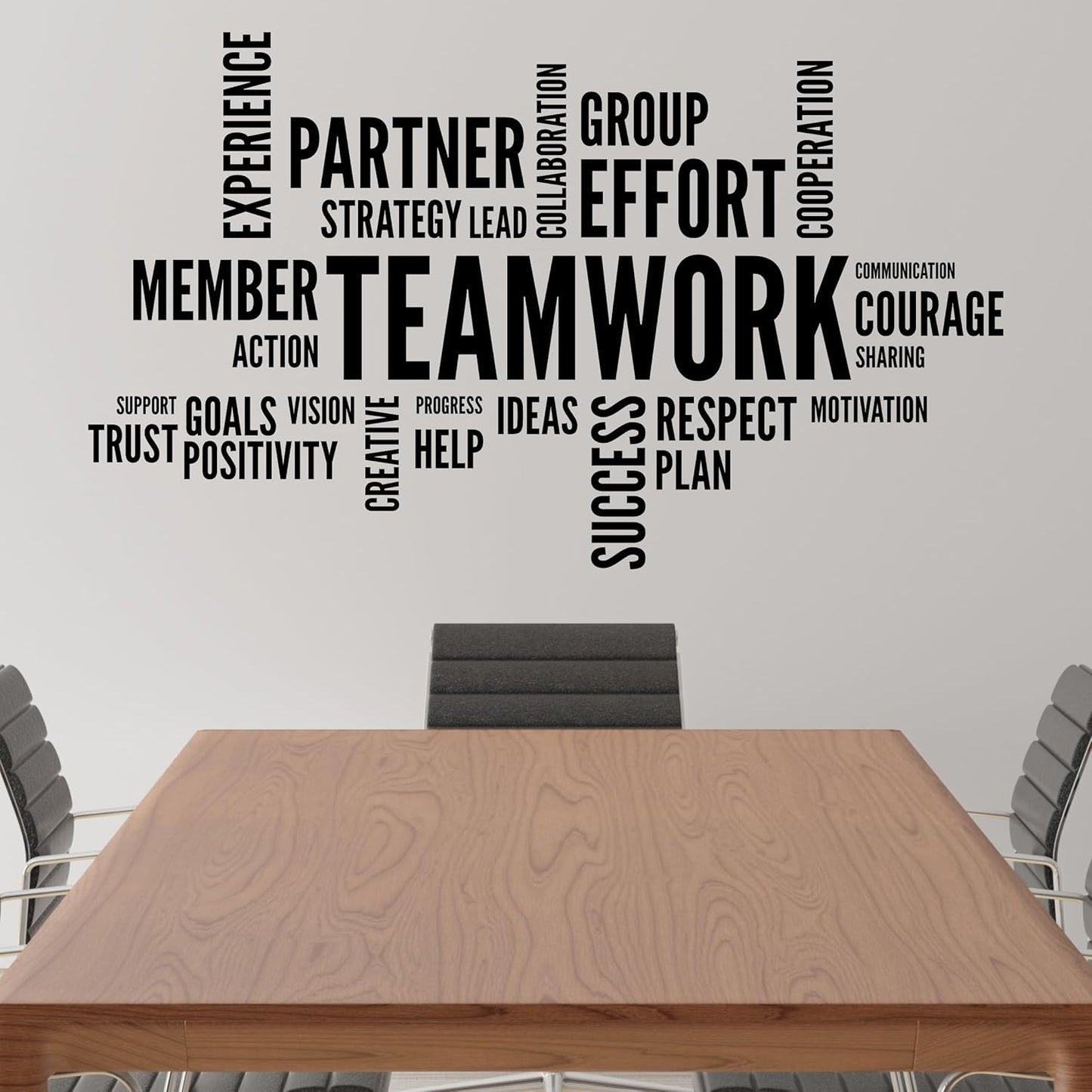 Teamwork Vinyl Wall Decal for Office and Conference Room Decor