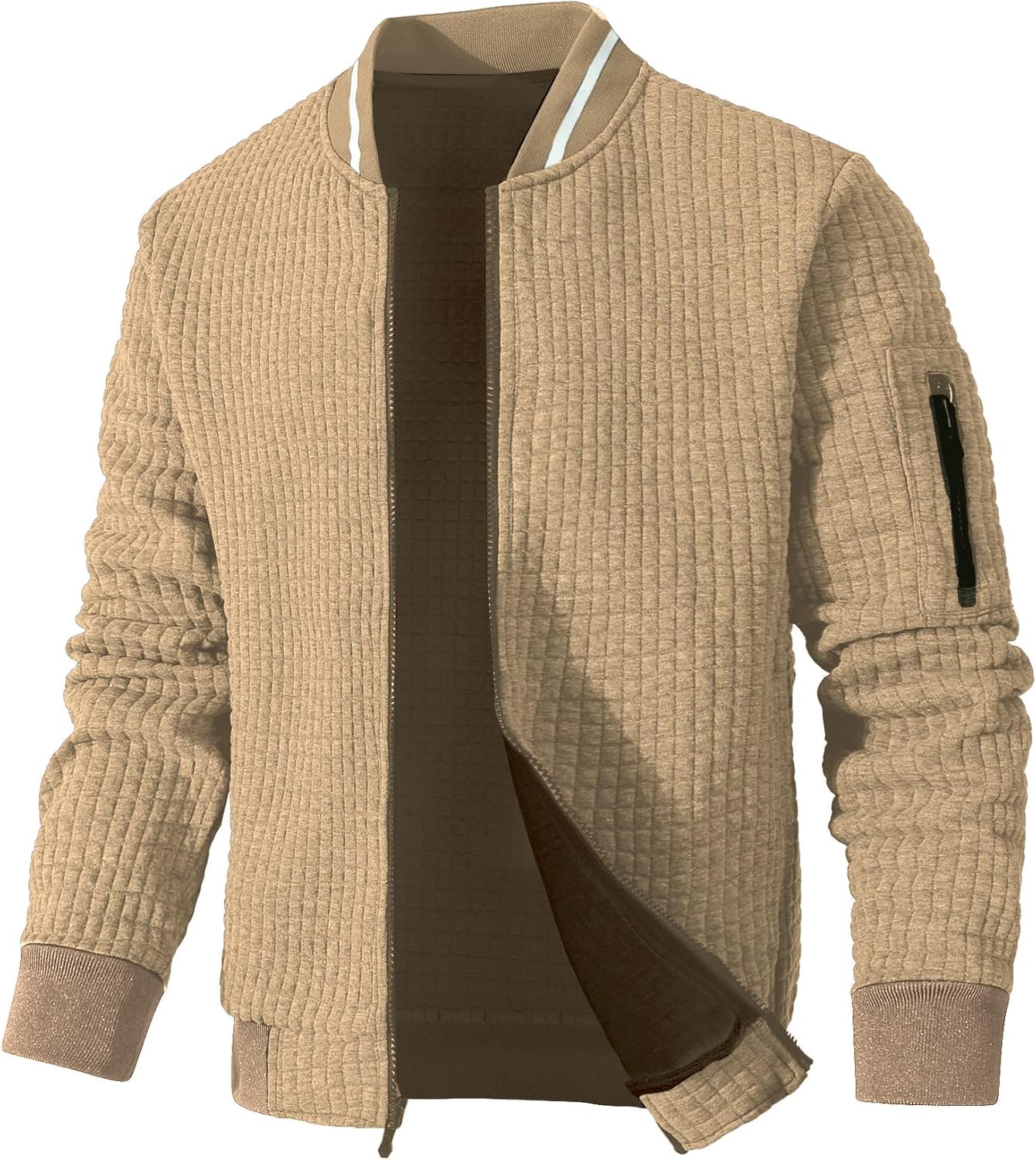Mens Lightweight Casual Bomber Jacket with Stylish Design