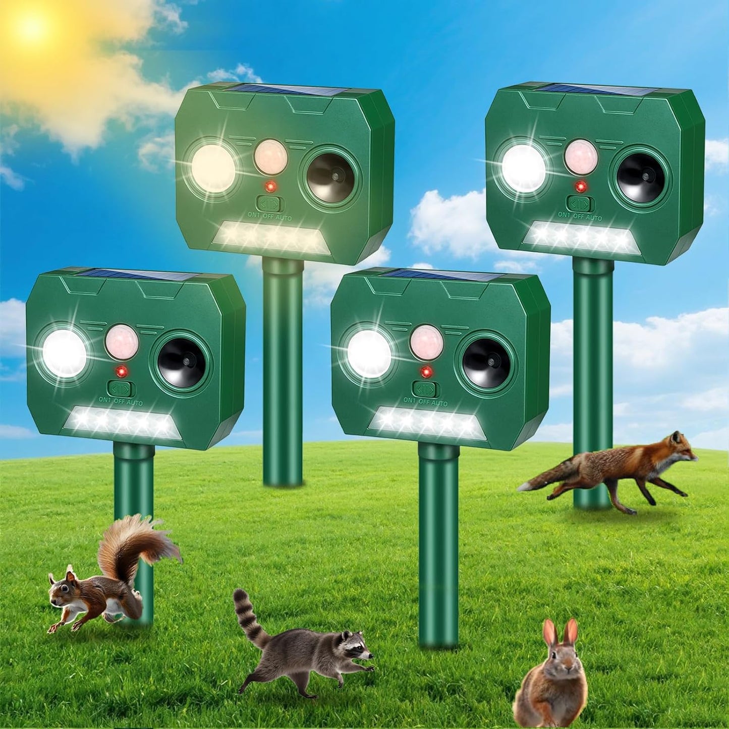Ultrasonic Squirrel Deer Repellent Devices for Outdoor Use