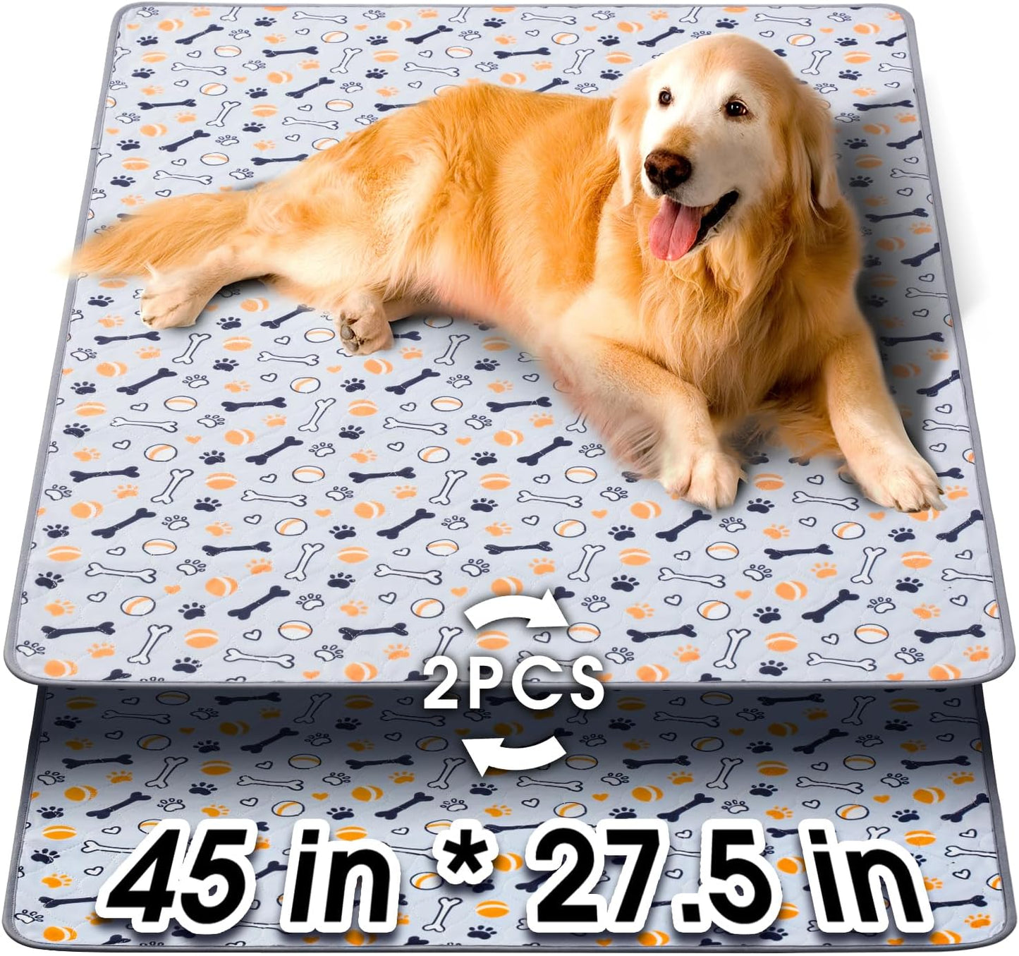 Hompet Washable Pee Pads for Dogs - Thick, Absorbent, Reusable