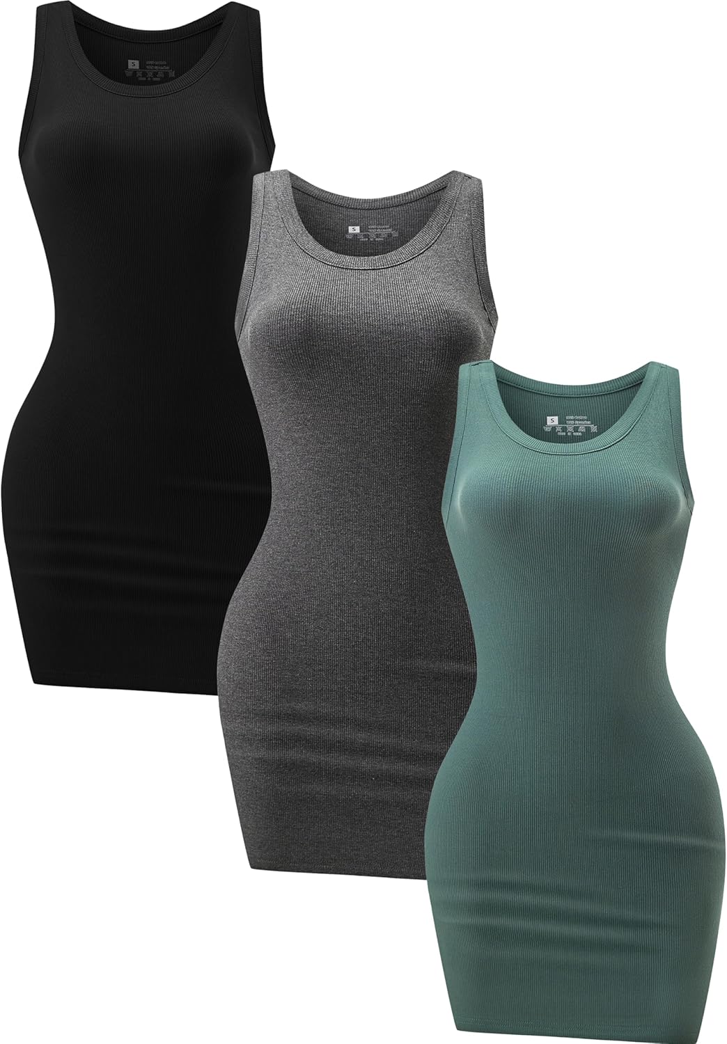3 Pack Summer Dresses for Women 2025 - Stylish Bodycon Mini Dress