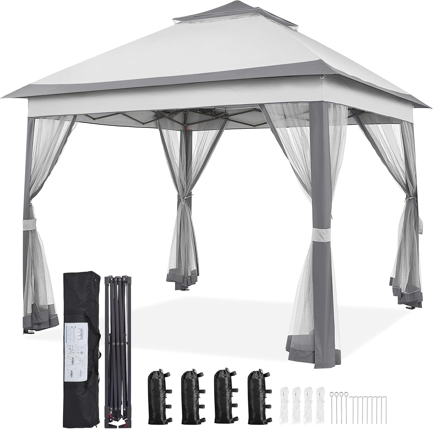 Yaheetech 11x11 Pop Up Gazebo Canopy Tent for Outdoor Events