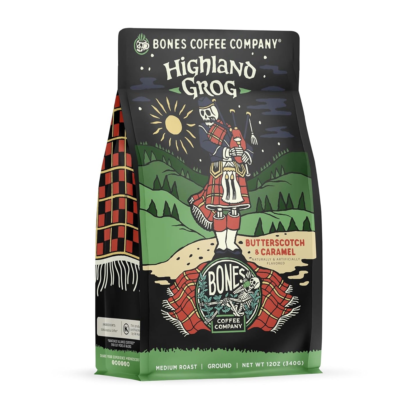 Bones Coffee Co. Decaf Butterscotch Caramel Beans