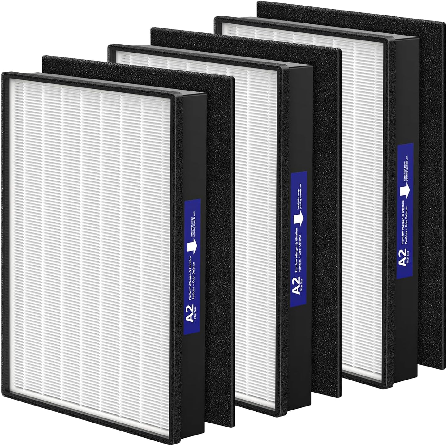 3 Pack A2 HEPA Replacement Filter for Filtrete Air Purifiers
